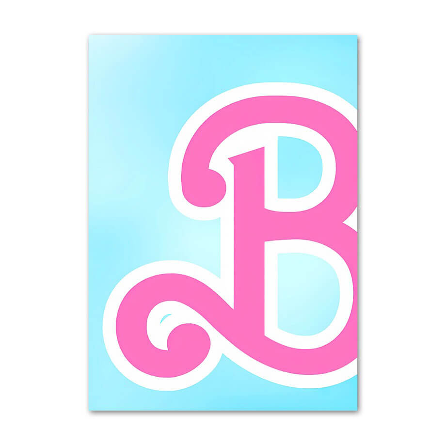barbiecore aesthetic gallery wall art prints canvas posters in bright pink and acid blue colors 