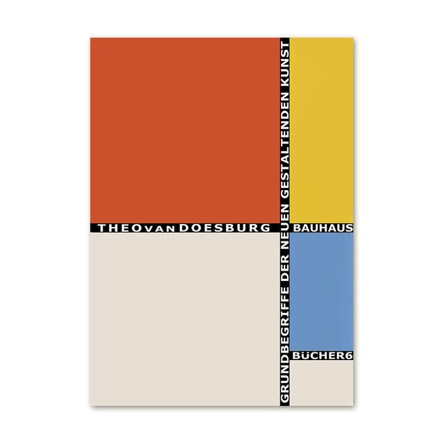 bauhaus modern gallery wall art canvas posters wall decor roomtery