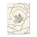 minimalist flower print in pale brown color boho aesthetic room decor roomtery