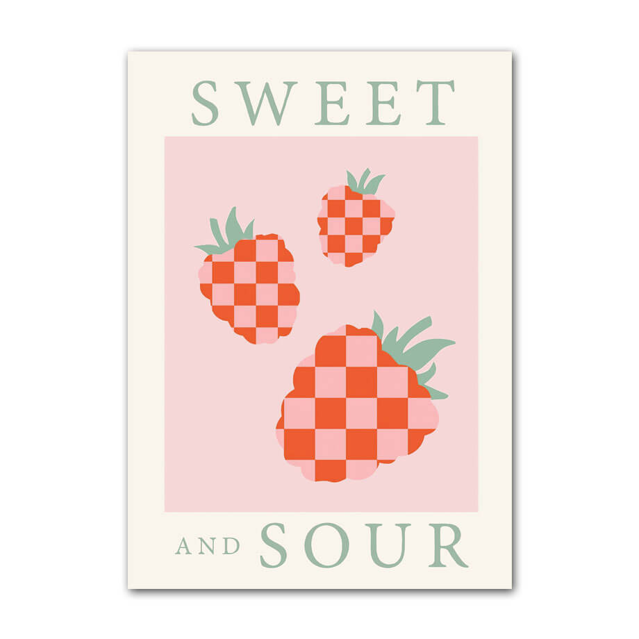 Sweet N' Sour Checkered Canvas Posters