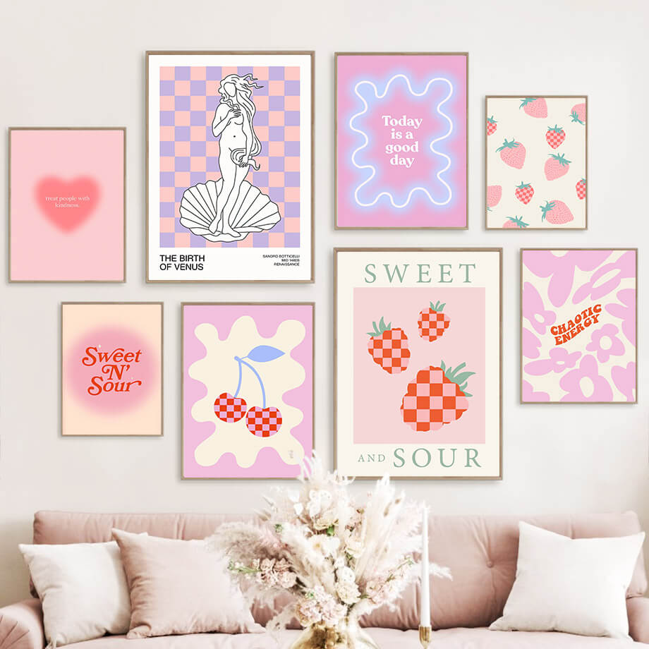 Sweet N' Sour Checkered Canvas Posters