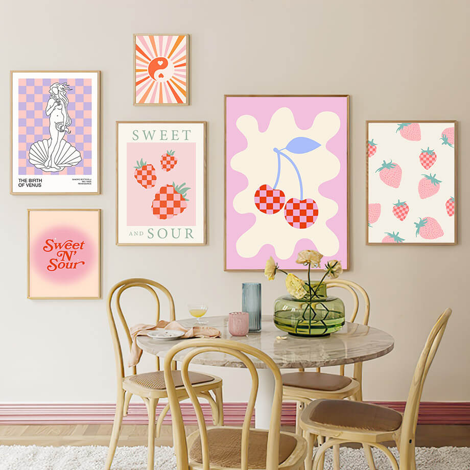 Sweet N' Sour Checkered Canvas Posters