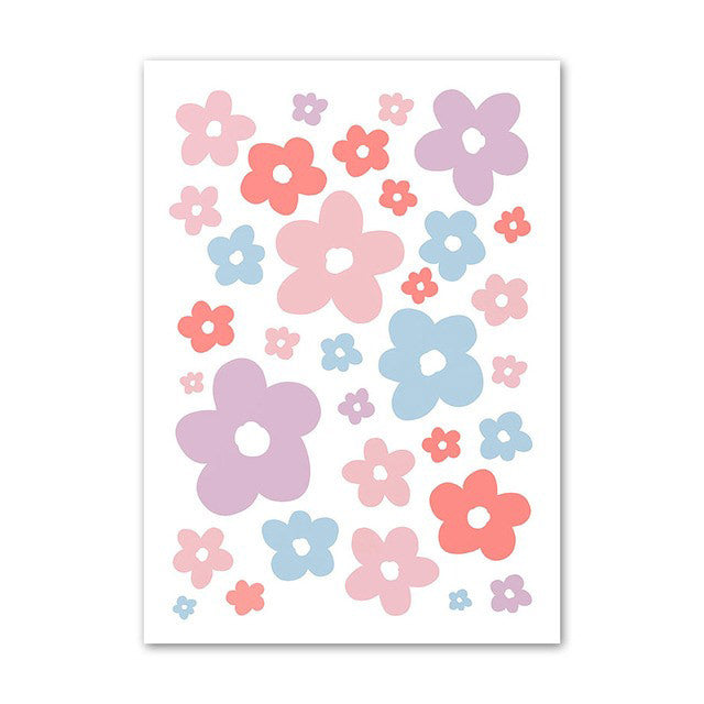 soft light purple aesthetic butterflies and flowers canvas wall art posters roomtery