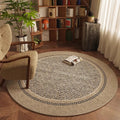 Round Carpet Non-slip Waterproof Soundproof Floor Mat Round Imitation Texture TPR Bottom Rug Large Size Home Decoration Mats