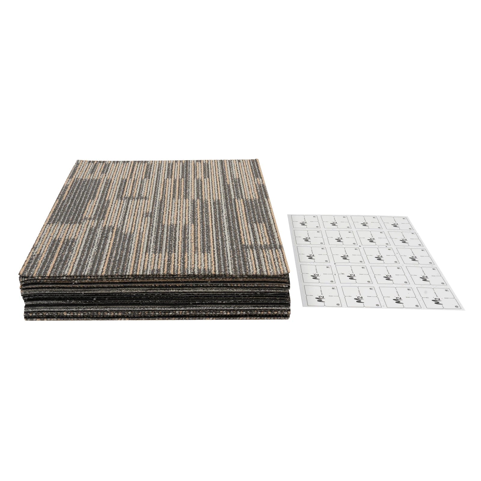 20Pcs Commercial Adhesive Carpet Tile Square Floor Tile Washable Mats Waterproof for Office Home Bedroom Livingroom 20x20"
