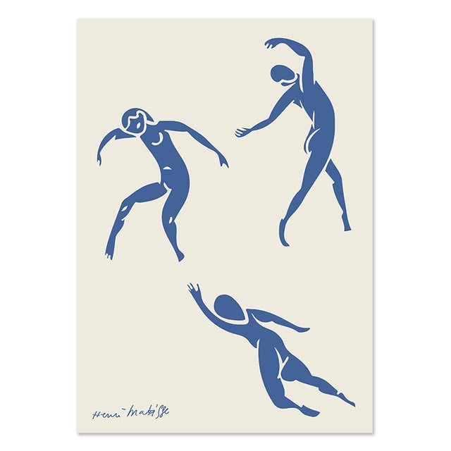 henri matisse abstract cut outs canvas wall art aesthetic posters roomtery