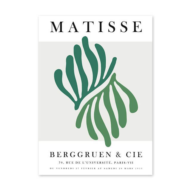 matisse cut outs green theme gallery wall art aesthetic posters roomtery