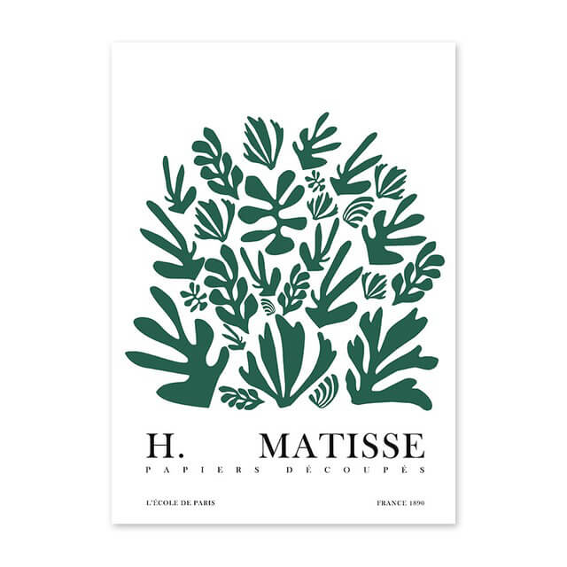 matisse cut outs green theme gallery wall art aesthetic posters roomtery