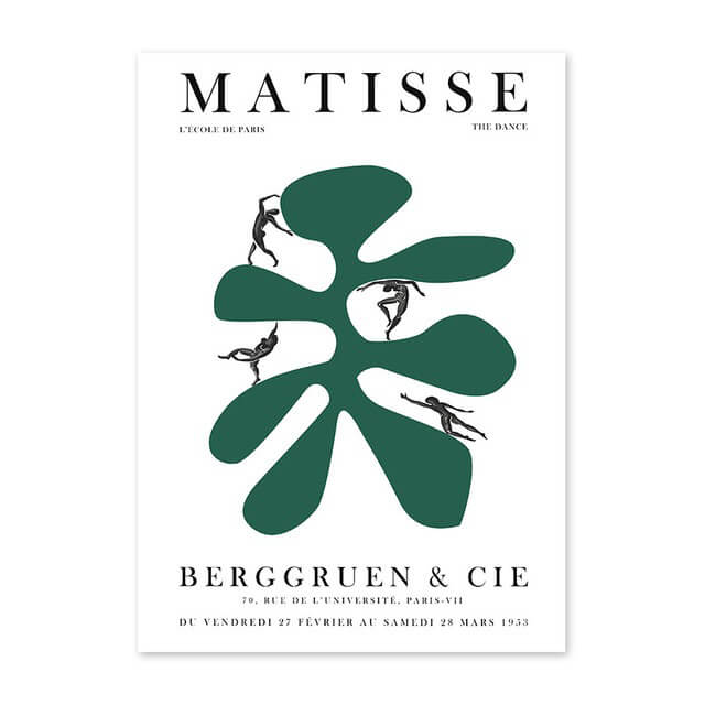 matisse cut outs green theme gallery wall art aesthetic posters roomtery
