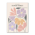 pastel aesthetic flower market canvas wall art floral print posters roomtery