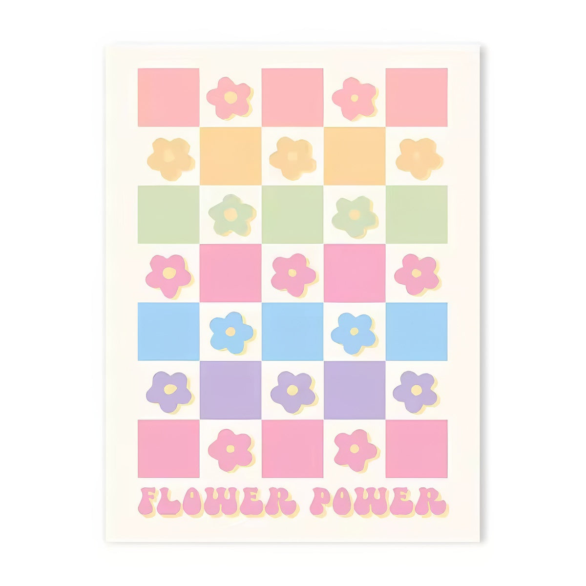 retro pastel aesthetic gallery wall art collage canvas posters