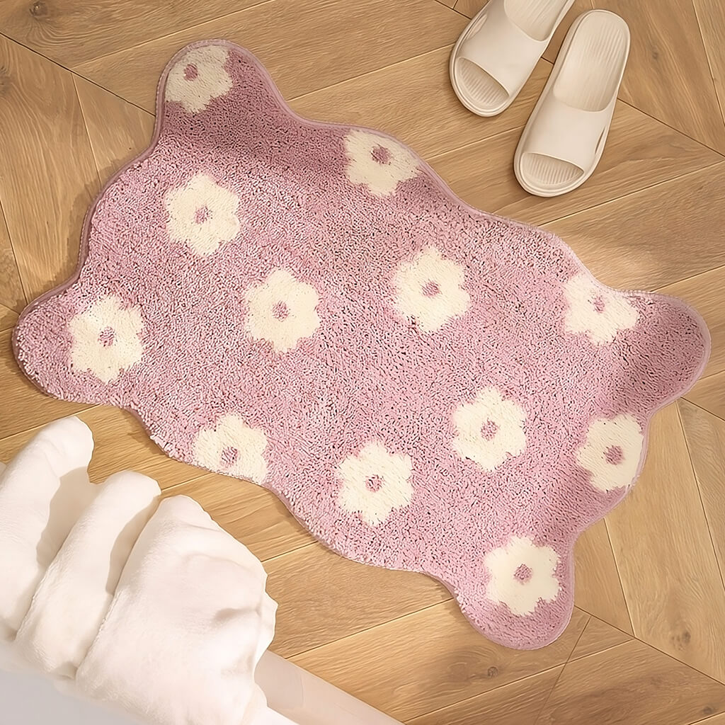 Purple Lavender Blossom Tufted Rug