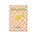 wavy checkered 80s vintage cocktails canvas wall art print aesthetic posters roomtery