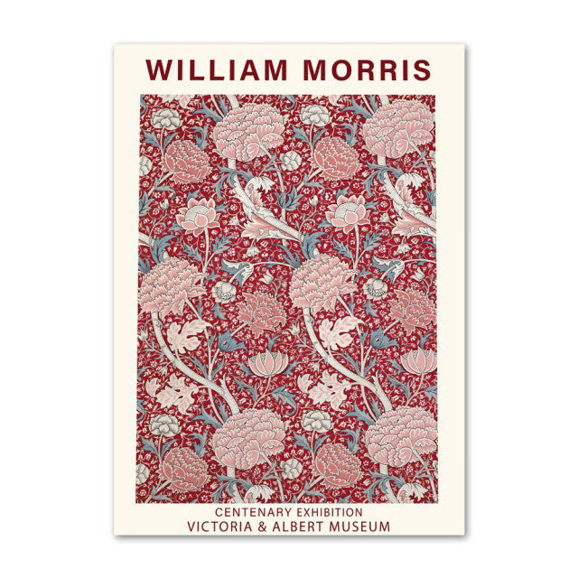 willian morris canvas wall art collection floral aesthetic wall posters roomtery