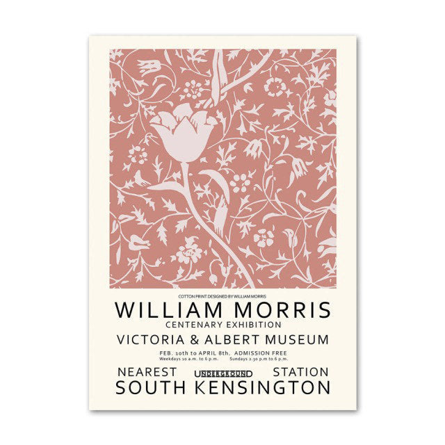 willian morris canvas wall art collection floral aesthetic wall posters roomtery