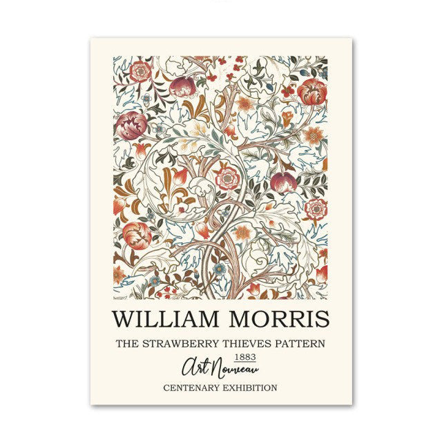 willian morris canvas wall art collection floral aesthetic wall posters roomtery