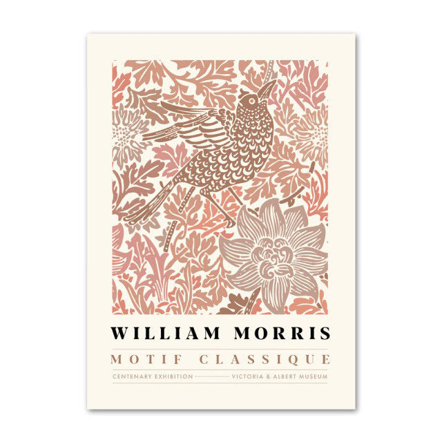 willian morris canvas wall art collection floral aesthetic wall posters roomtery