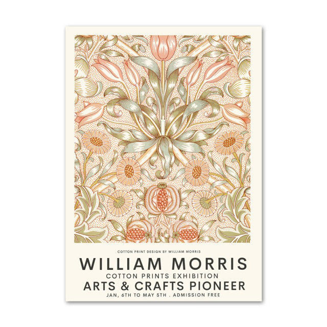 willian morris canvas wall art collection floral aesthetic wall posters roomtery